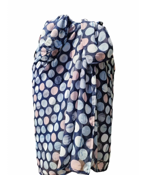 Wzorzysta spódnica plażowa chusta PAREO L/XL pastelowe grochy